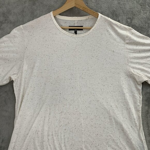 Rag & Bone Shirt Men’s XL Ivory Classic Nep Jersey Crew-Neck Short Sleeve Tee - Picture 4 of 10